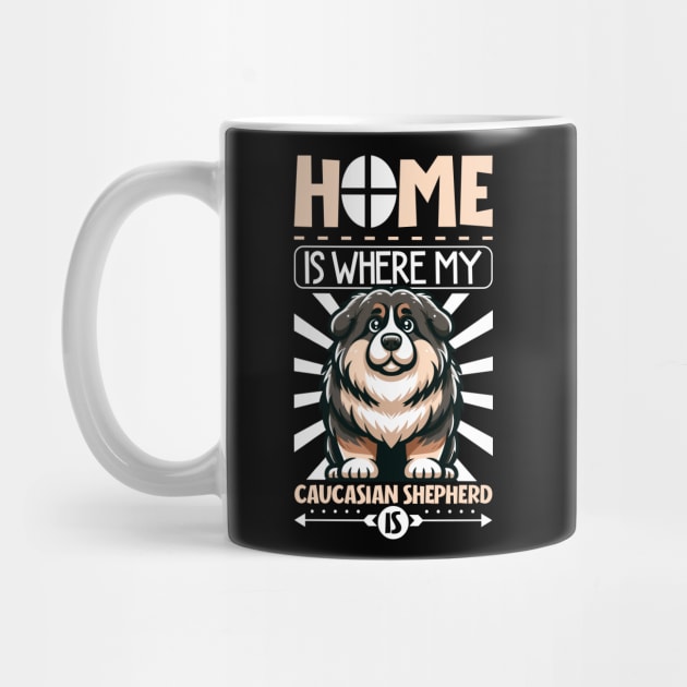 Home is with my Caucasian Shepherd Dog by Modern Medieval Design